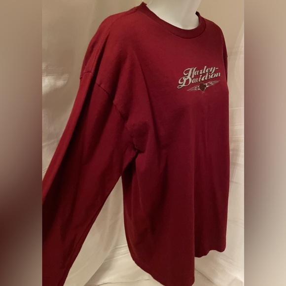 VTG Holoubek 2002 HARLEY-DAVIDSON Women’s 2X Red LS Top Orlando FL USA - Picture 6 of 9